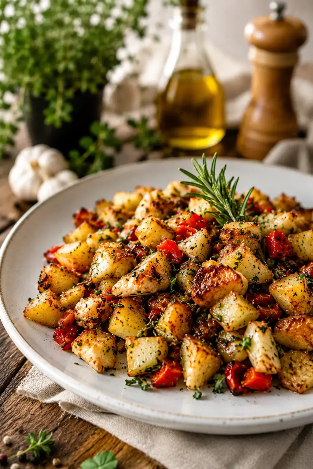 Rosmarin-Hähnchen-Kartoffel-Hash – Herzhaftes Frühstück aus der Pfanne 2 Rosmarin-Hähnchen-Kartoffel-Hash