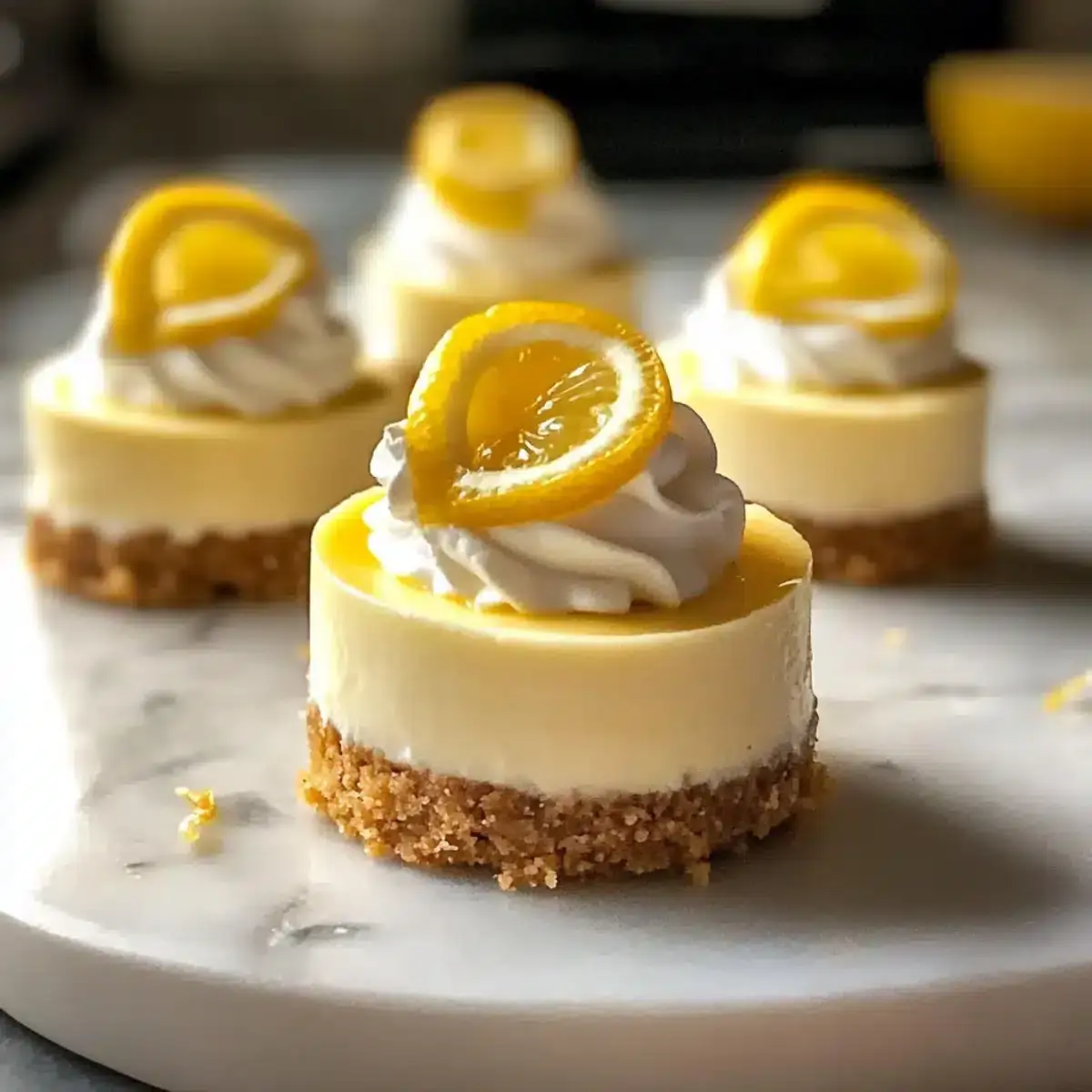 Mini Zitronen-Käsekuchen: Einfache und köstliche Häppchen 2 Mini Zitronen-Käsekuchen
