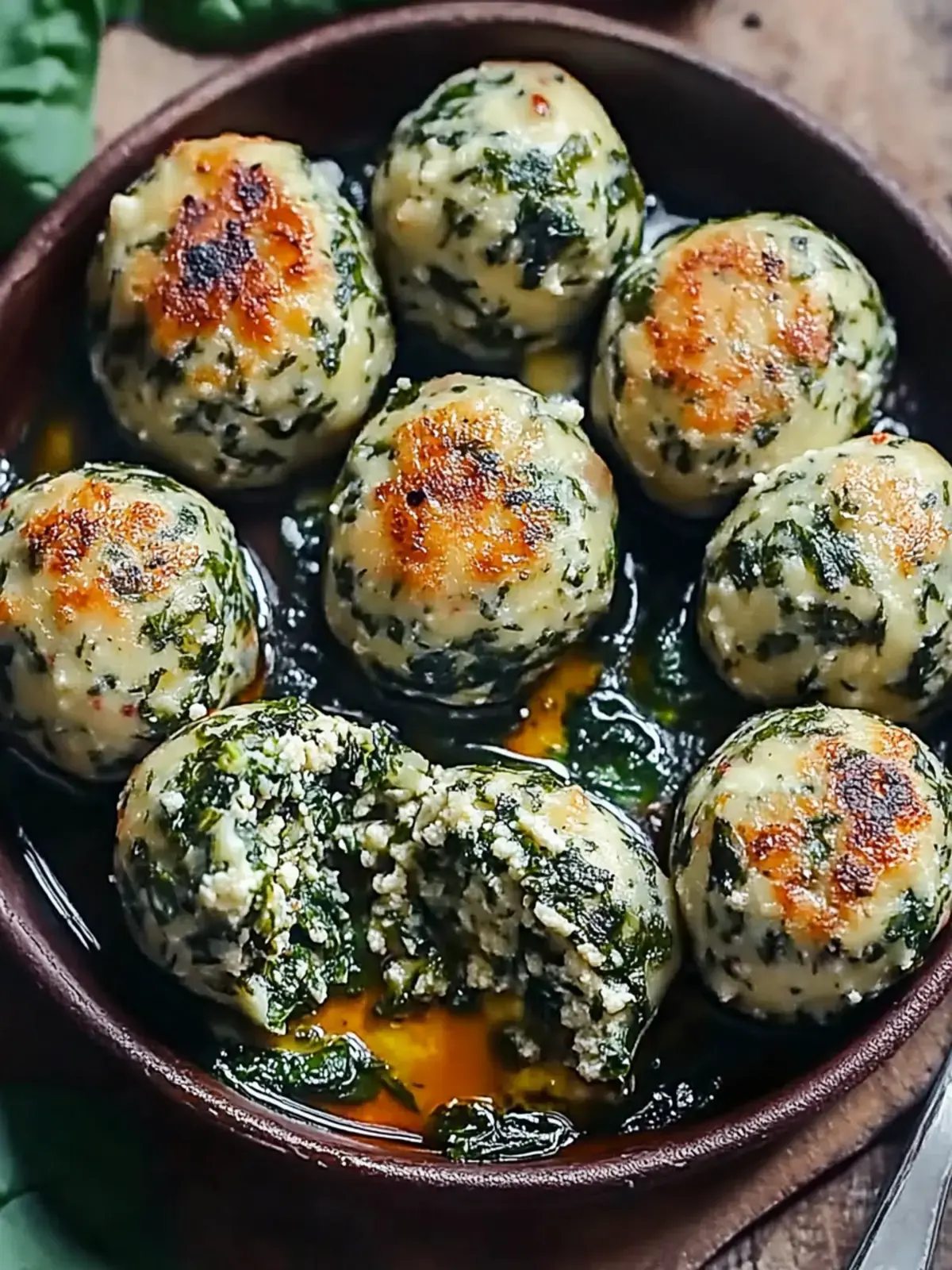 Spinat-Feta-Knödel
