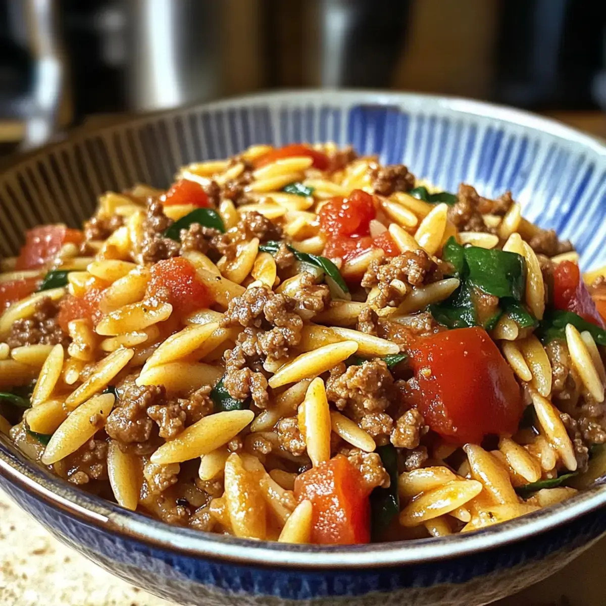 Rinderhackfleisch Orzo