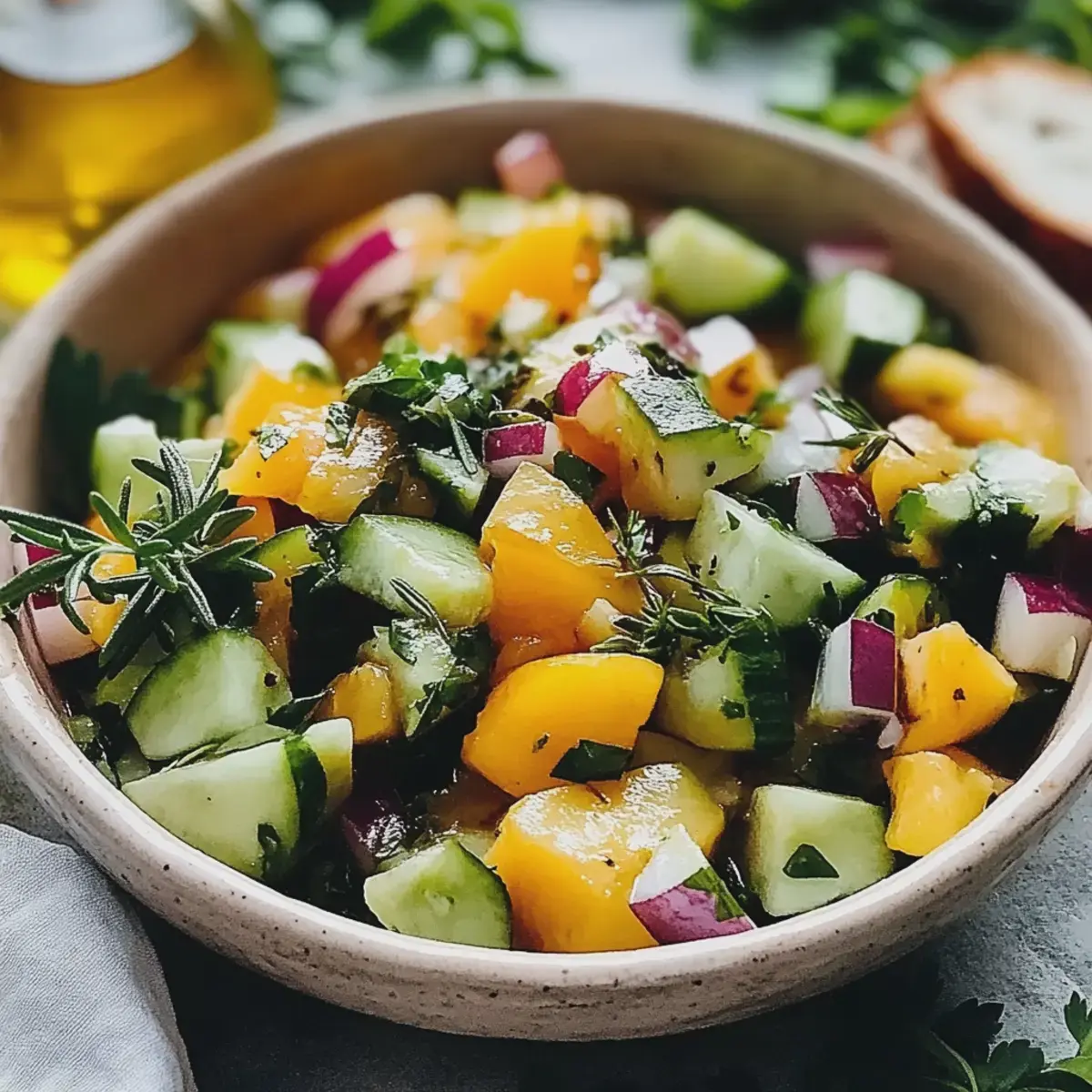 Mango Gurken Salat lecker und erfrischend zubereiten 2 Mango Gurken Salat