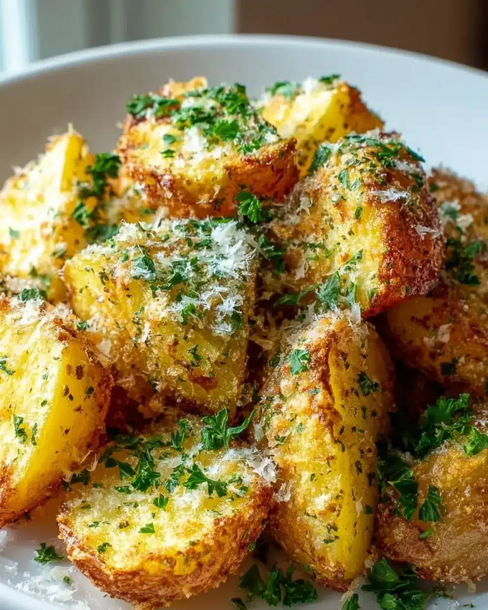 Air Fryer Kartoffeln Knoblauch Parmesan