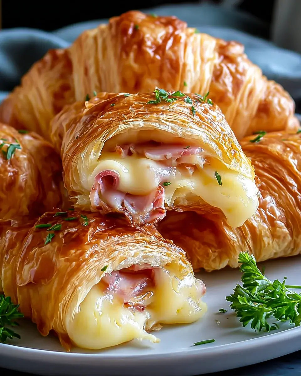 Air Fryer Rinderham Kyse Croissants Rezept