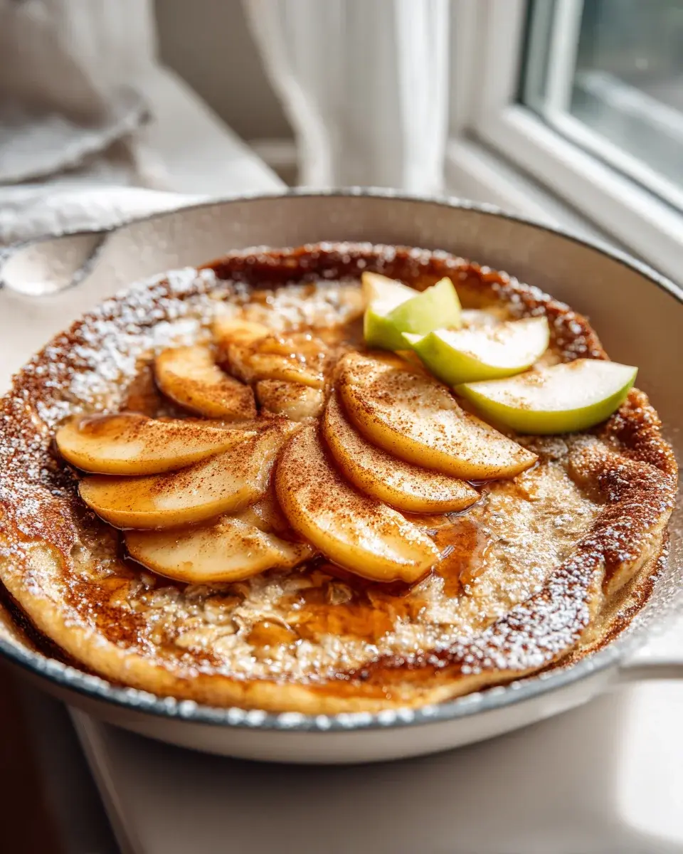 Apple Oatmeal Skillet Pancake