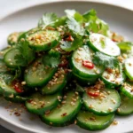 Asiatischer Gurkensalat Mit Chili Sesam