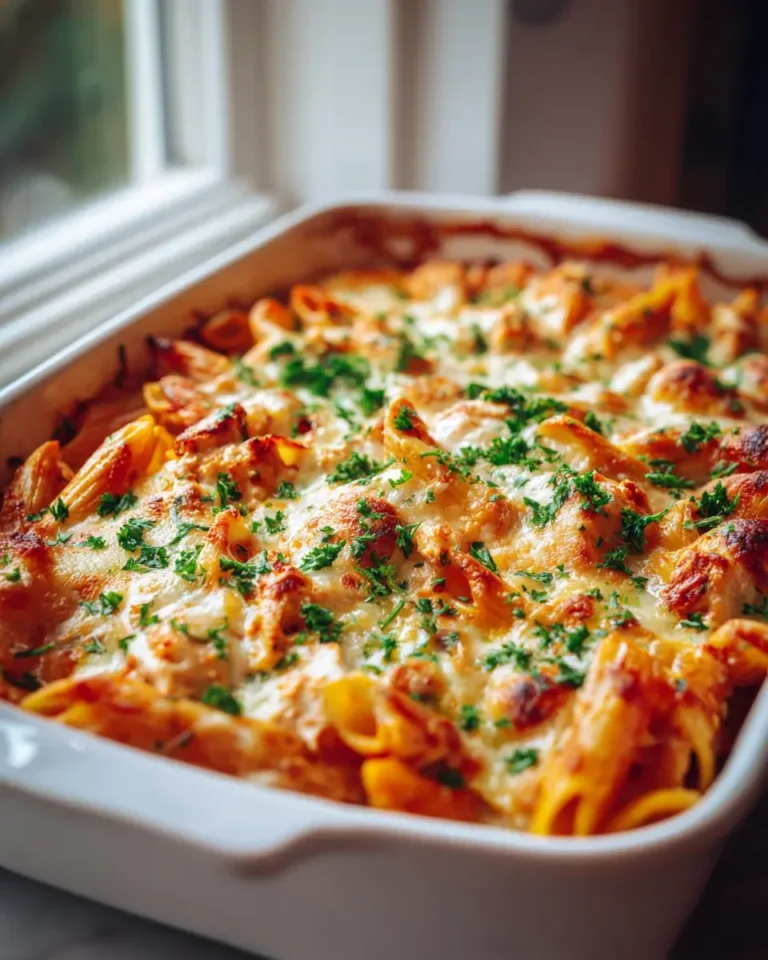 Köstliche Gebackene Dreikäse Hähnchen Penne: Ofenfrischer Genuss – Snackerra