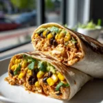 Bbq Hyhnchen Burrito Mit Mais Und Bohnen