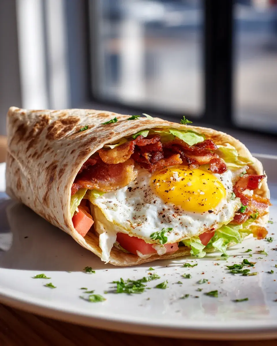 Breakfast BLT Wrap Spiegelei
