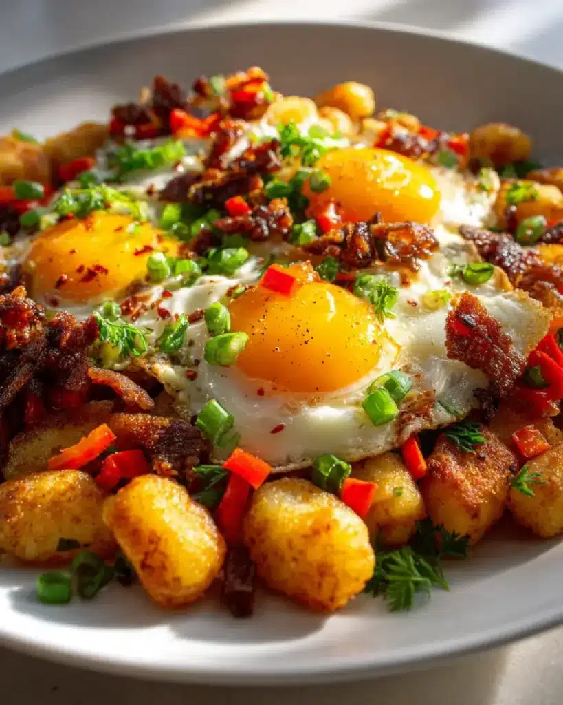 Dein perfektes Frühstück: Gnocchi-Hash mit Ei & Rinderbacon