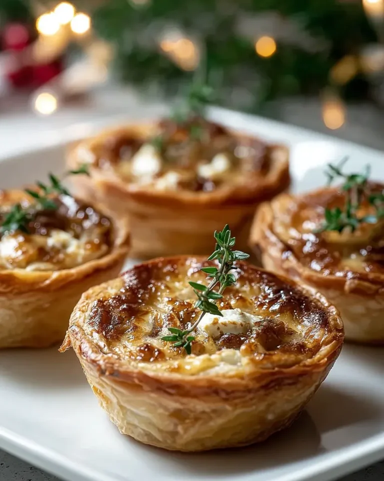 Karamellisierte Zwiebel und Ziegenkäse Tarts für Festtage