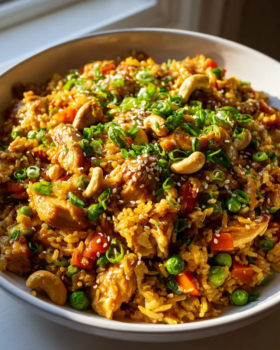 Cashew Hähnchen Fried Rice Pfanne – Einfach & Köstlich 4 Cashew Chicken Fried Rice Skillet