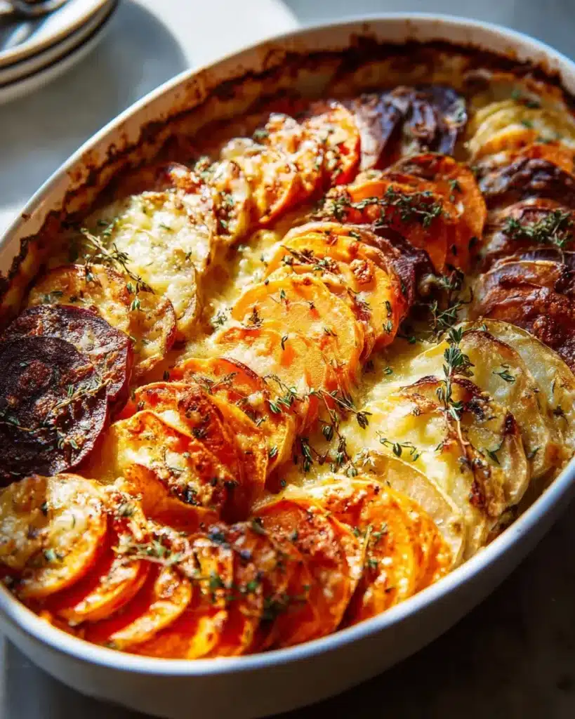 Käse-Wurzelgemüse-Gratin: Ein herzhaftes Genussrezept!