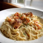 Chicken Shrimp Alfredo Pasta