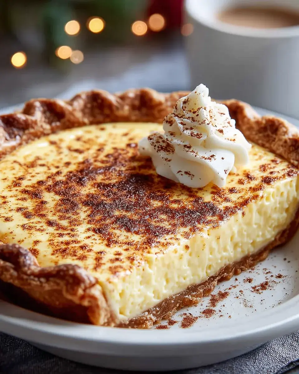 Christmas Eve Cinnamon Vanilla Custard Pie Creamy Holiday Dessert Magic