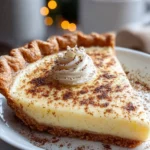 Christmas Eve Cinnamon Vanilla Custard Pie Creamy Holiday Dessert Magic
