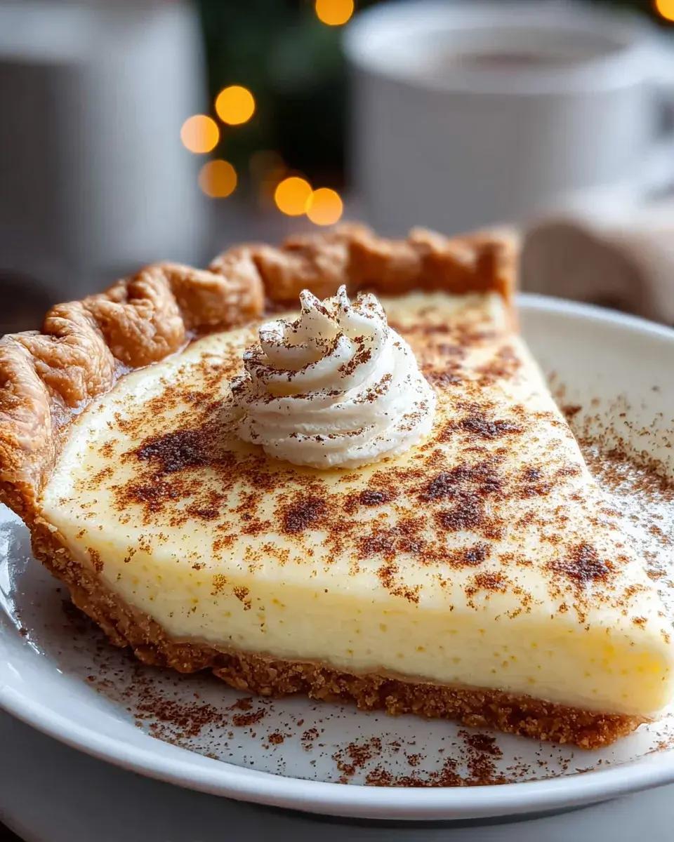Christmas Eve Cinnamon Vanilla Custard Pie Creamy Holiday Dessert Magic