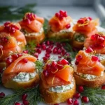 Christmas Salmon Bruschetta Wreath Recipe