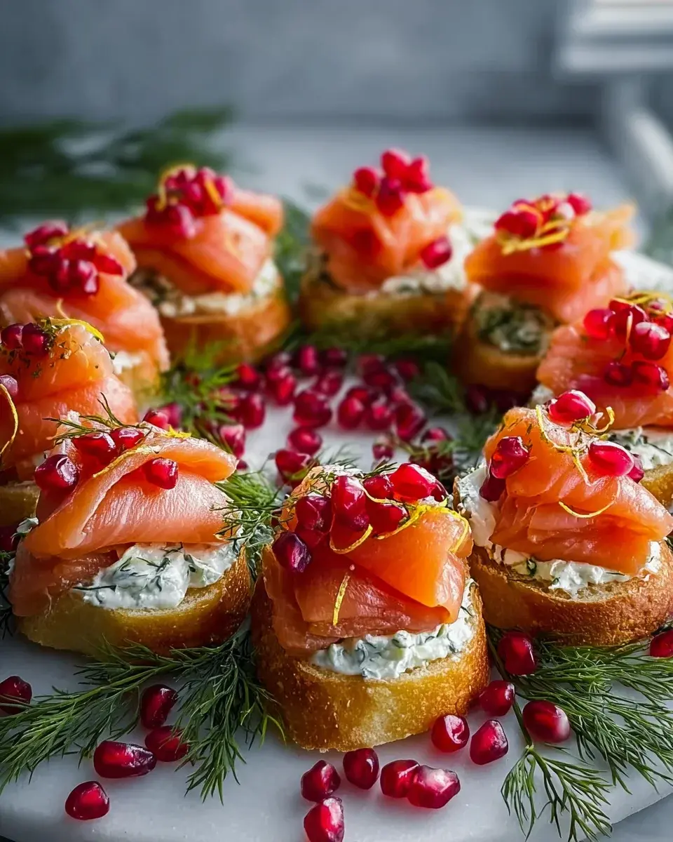 Christmas Salmon Bruschetta Wreath Recipe