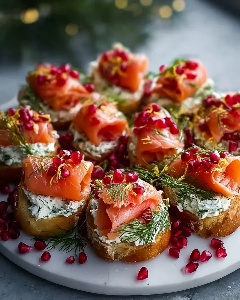 Weihnachtslachs Bruschetta Kranz Rezept – Festliche Vorspeise!
