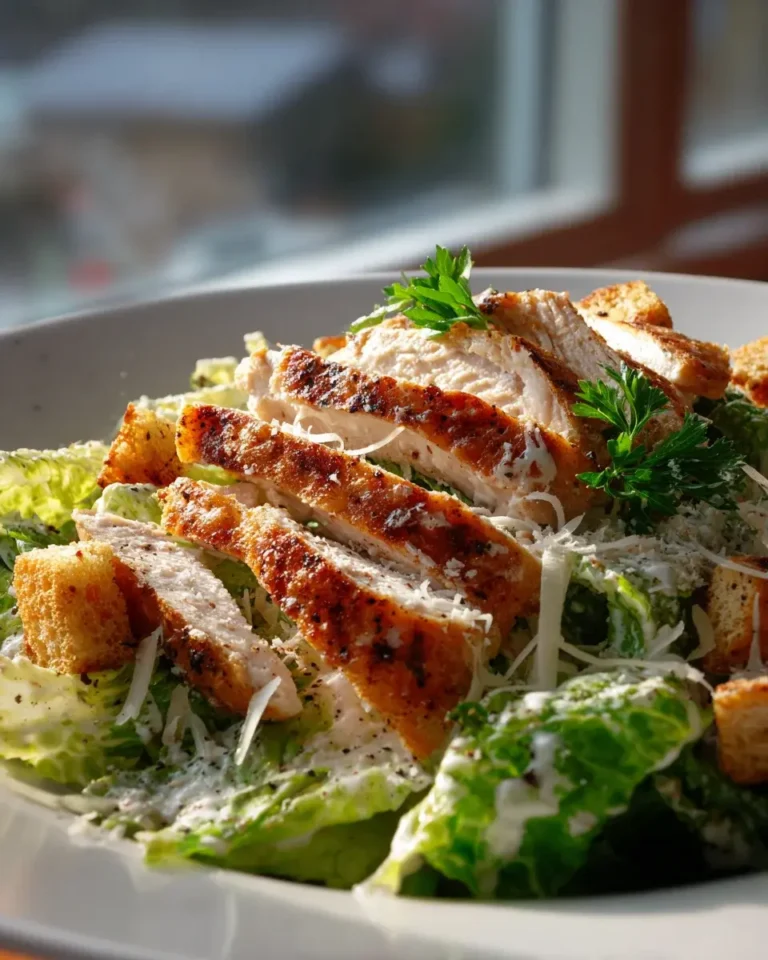 Klassischer Hähnchen Caesar Salat Rezept – Einfach & Lecker! – Snackerra