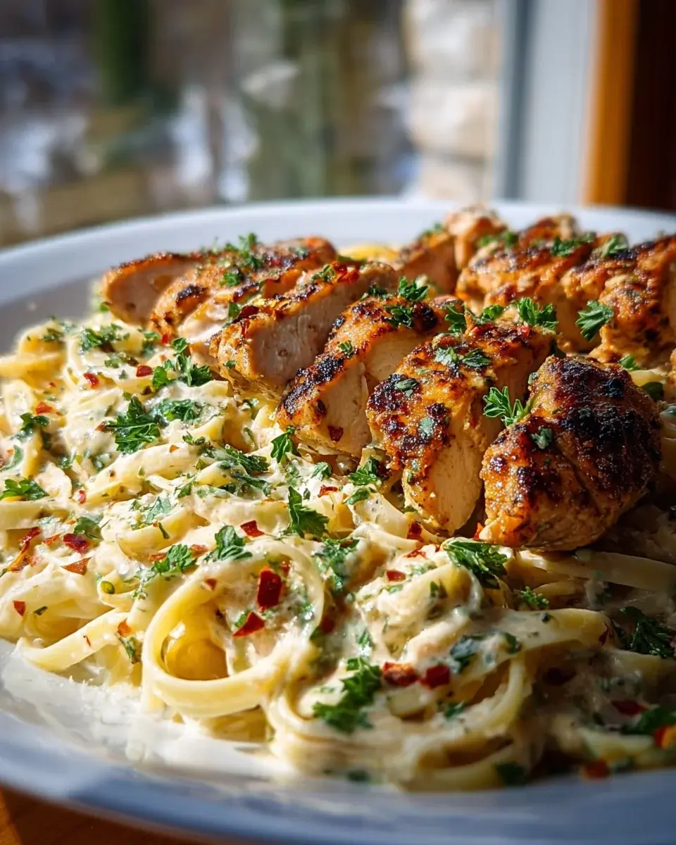 Creamy Cajun Chicken Spaghetti Knoblauch Mozzarella Sauce