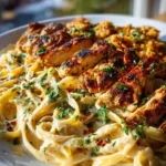 Creamy Cajun Chicken Spaghetti Knoblauch Mozzarella Sauce