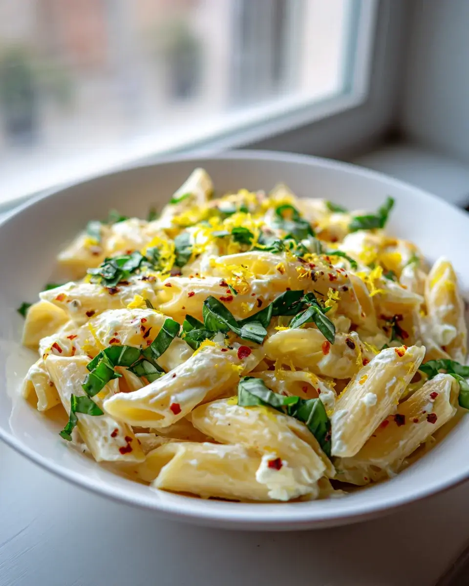 Creamy Lemon Feta Pasta