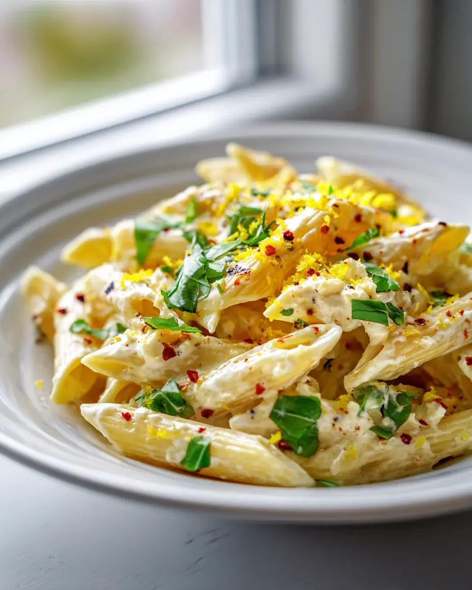 Creamy Lemon Feta Pasta