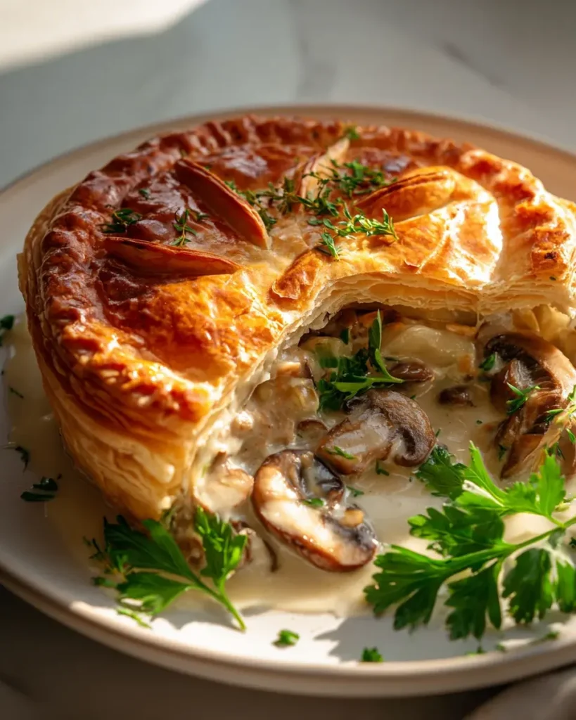 Himmlische Cremige Pilzpastete: Blätterteig-Traum – Snackerra