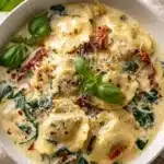 Creamy Tuscan Ravioli Soupcomfort In Every Spoonful