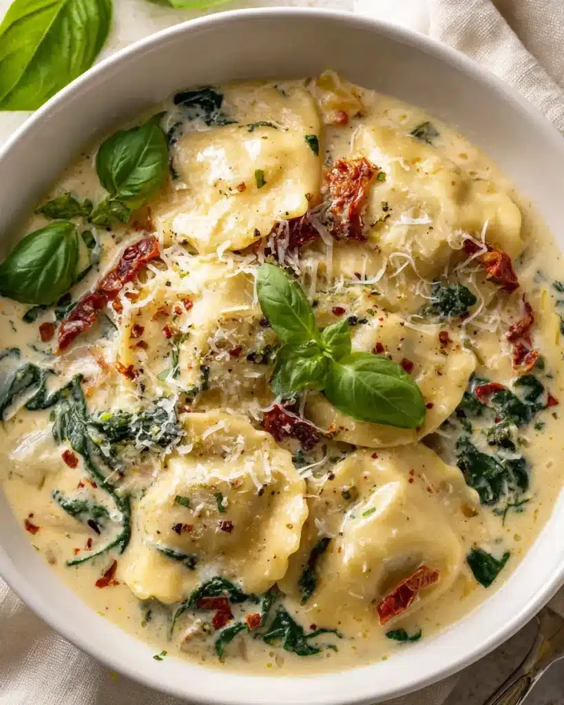 Einfaches Rezept: Cremige Toskana Ravioli Suppe zum Genießen – Snackerra