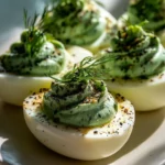 Eerily Elegant Swamp Eggs Halloween Deviled Eggs