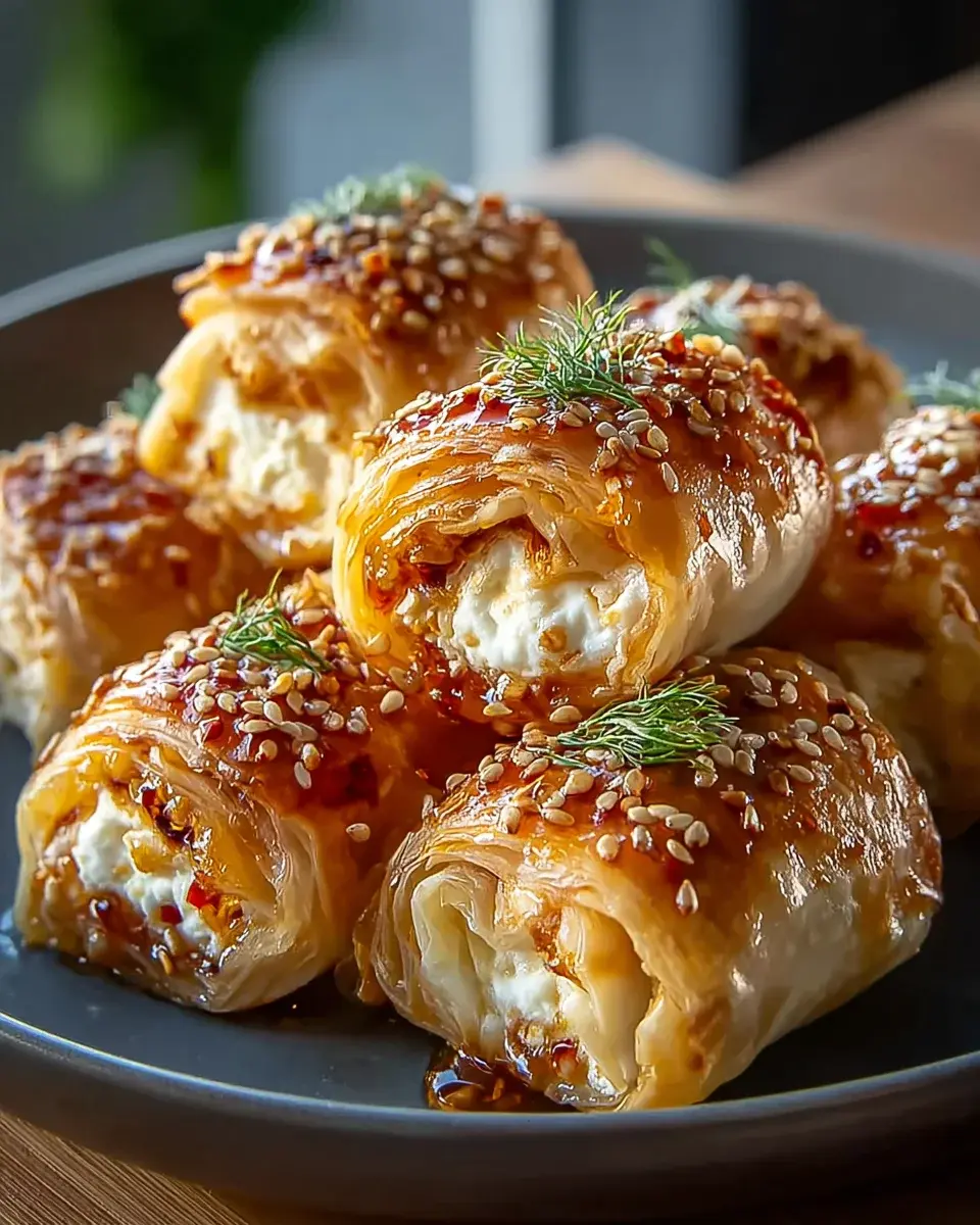 Feta Rollen Ofen Chili Honig