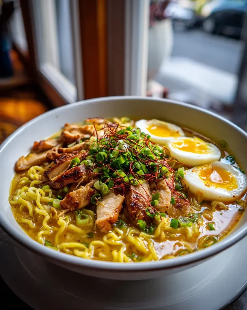 Feuriges Chicken Ramen: Cremige Knoblauchsoße – Dein Genuss!