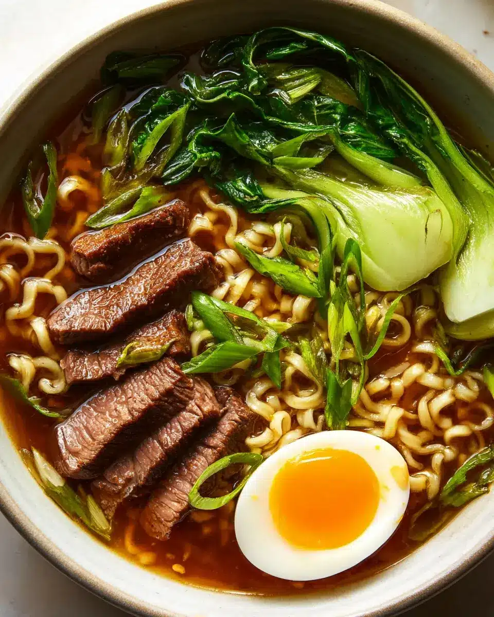 Flank Steak Ramen Noodle Bowls