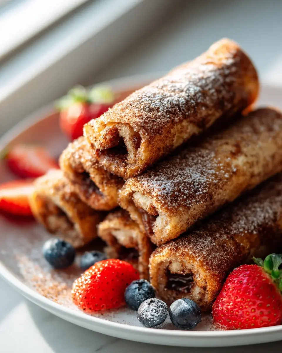 French Toast Rolls Nutella Zimt