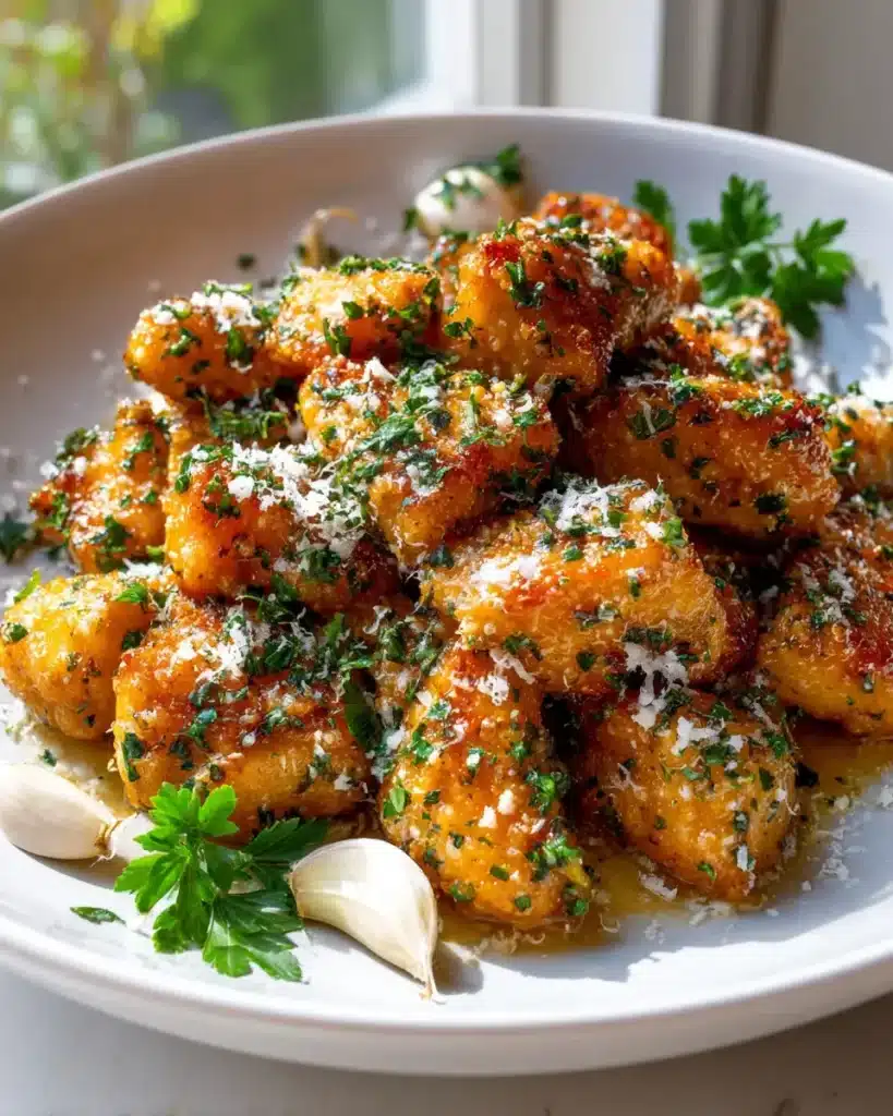 Das beste Knusprige Knoblauch Parmesan Hähnchen Rezept – Snackerra