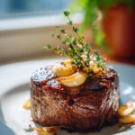 Gebackenes Rinderfilet mit Thymian und Knoblauch