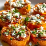 Gerystete Syykartoffel Runden Honig Feta