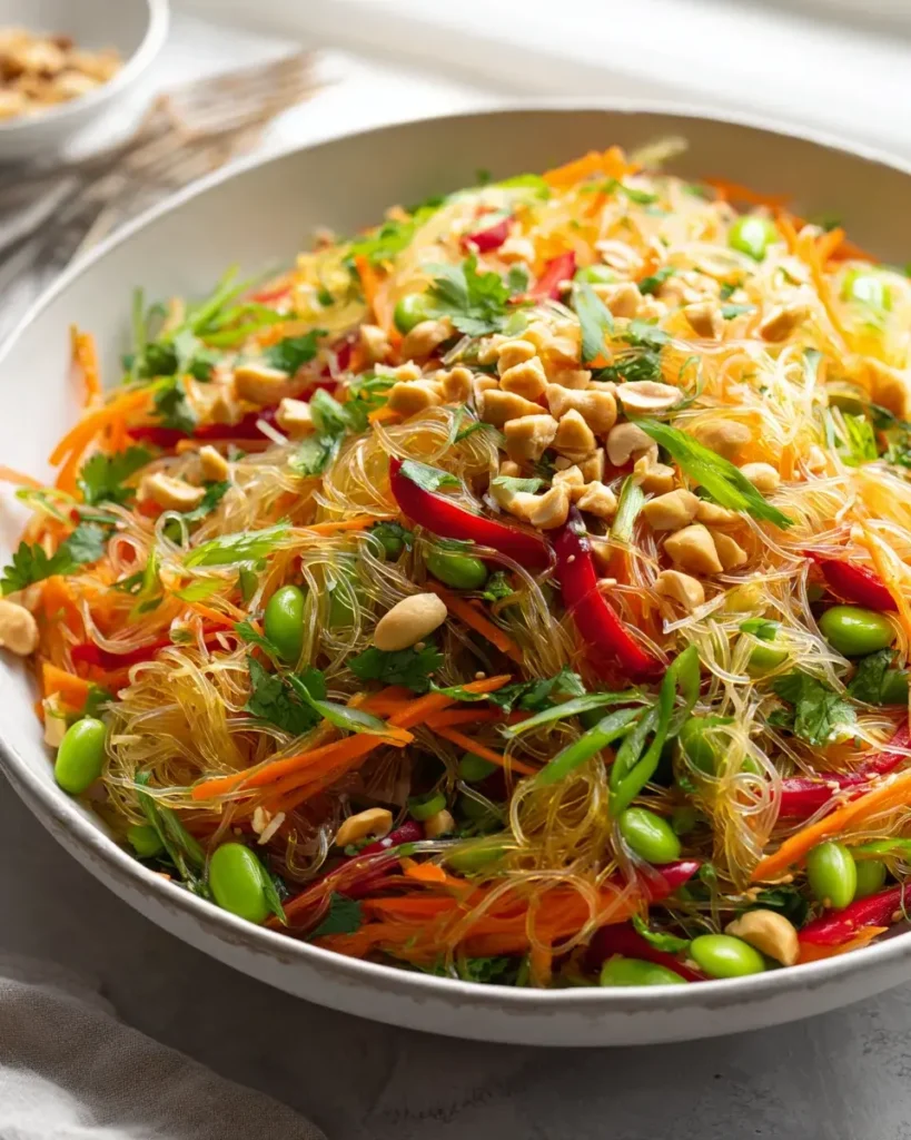 Frischer Glass Noodle Salad Yum Woon Sen mit Rindfleisch genießen! – Snackerra