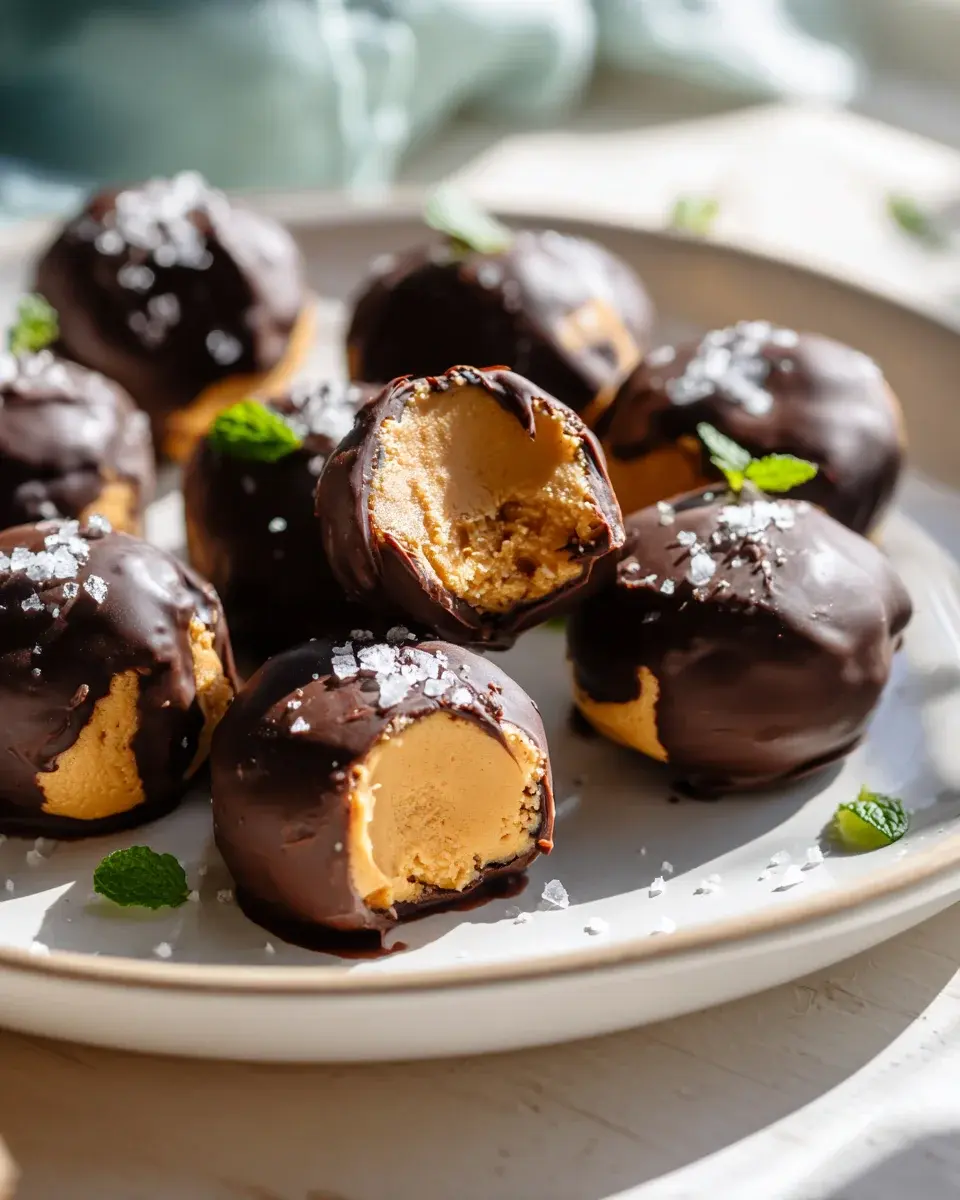 High Protein Erdnussbutter Joghurt Bites
