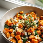 Honey Feta Sweet Potato Skillet Mit Spinat