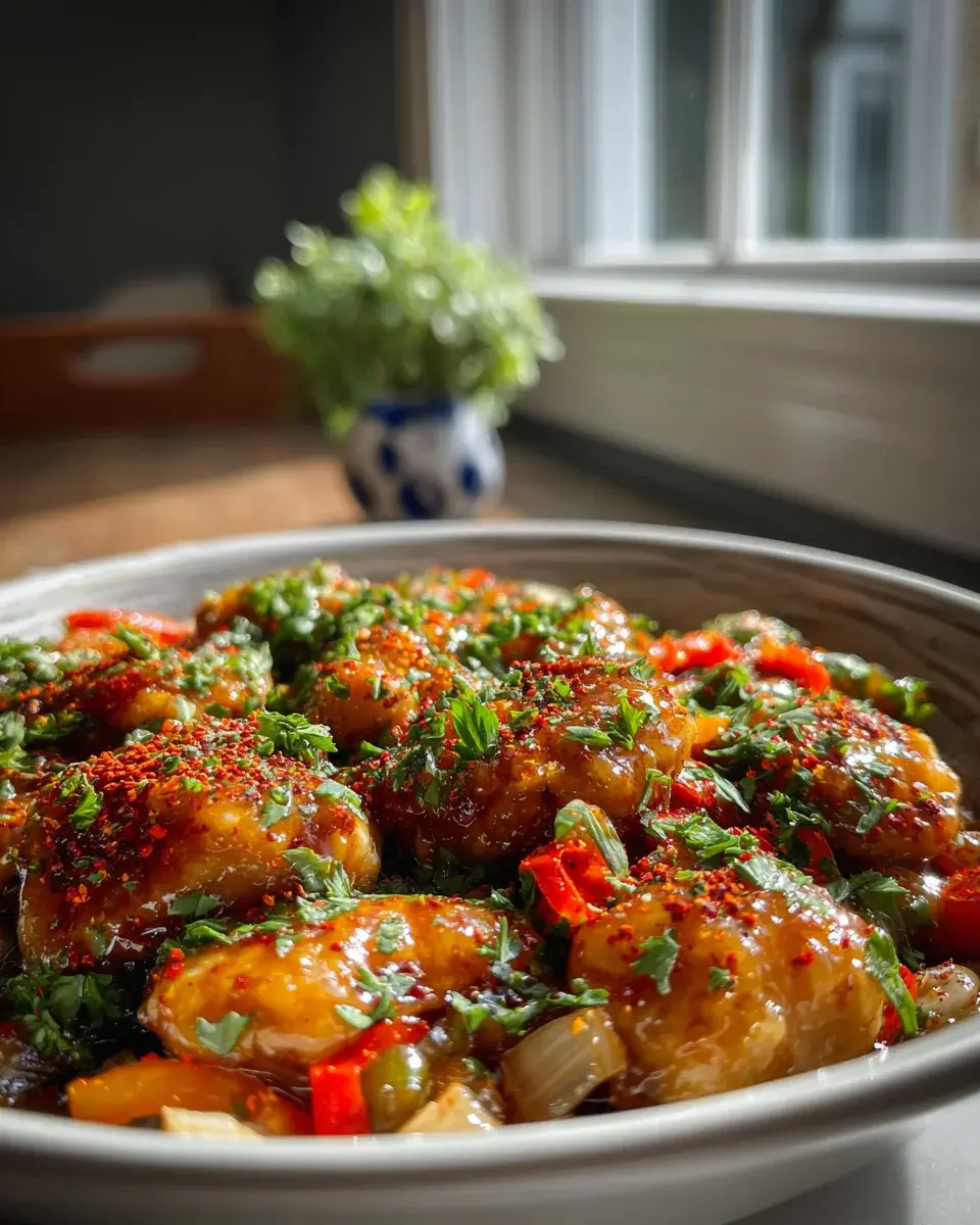 Hot Honey Chicken Skillet mit Paprika