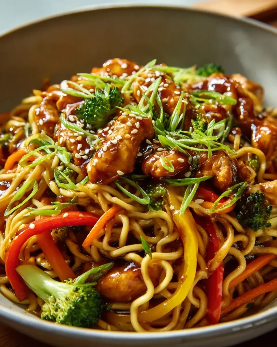 Hähnchen Teriyaki Nudeln Schnell