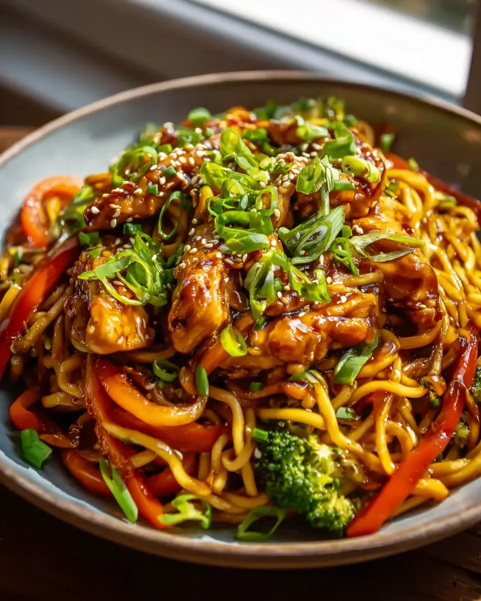 Hyhnchen Teriyaki Nudeln Schnell Aromatisch