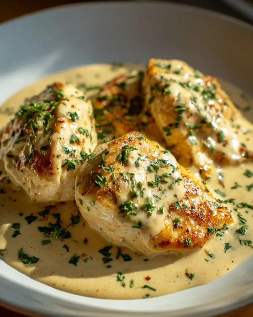 Hähnchenfilet in Frischkäse-Parmesan-Sauce – lecker & einfach!