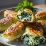 Kartoffeltaschen mit Spinat Frischkyse Fyllung