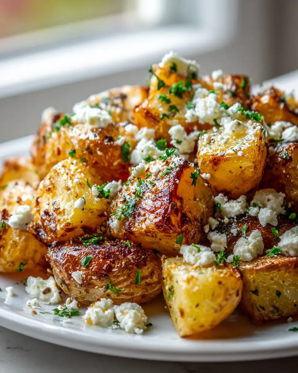 Knusprige Kartoffeln Mit Feta Knoblauch