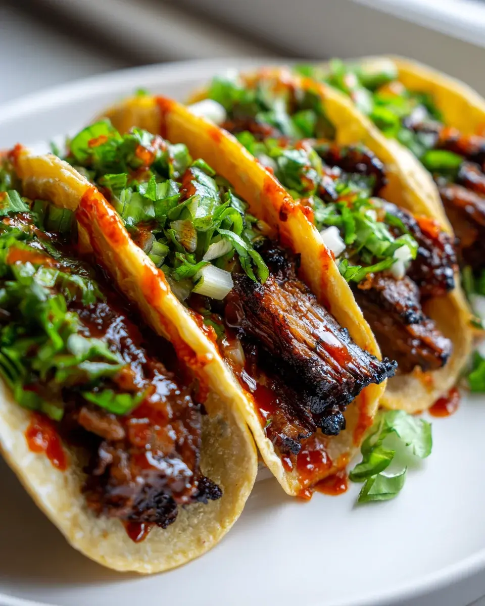 Koreanische BBQ Short Rib Tacos