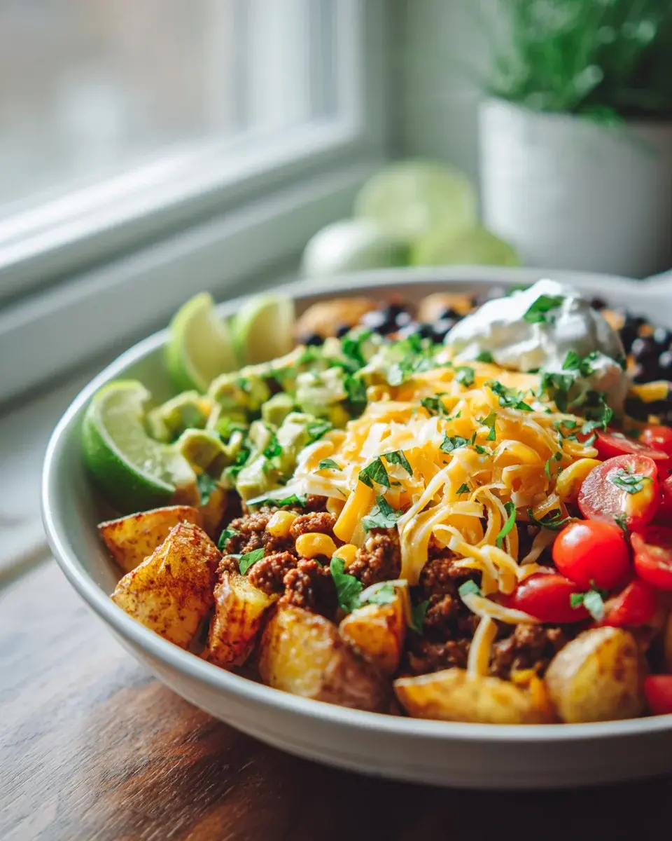 Loaded Potato Taco Bowl